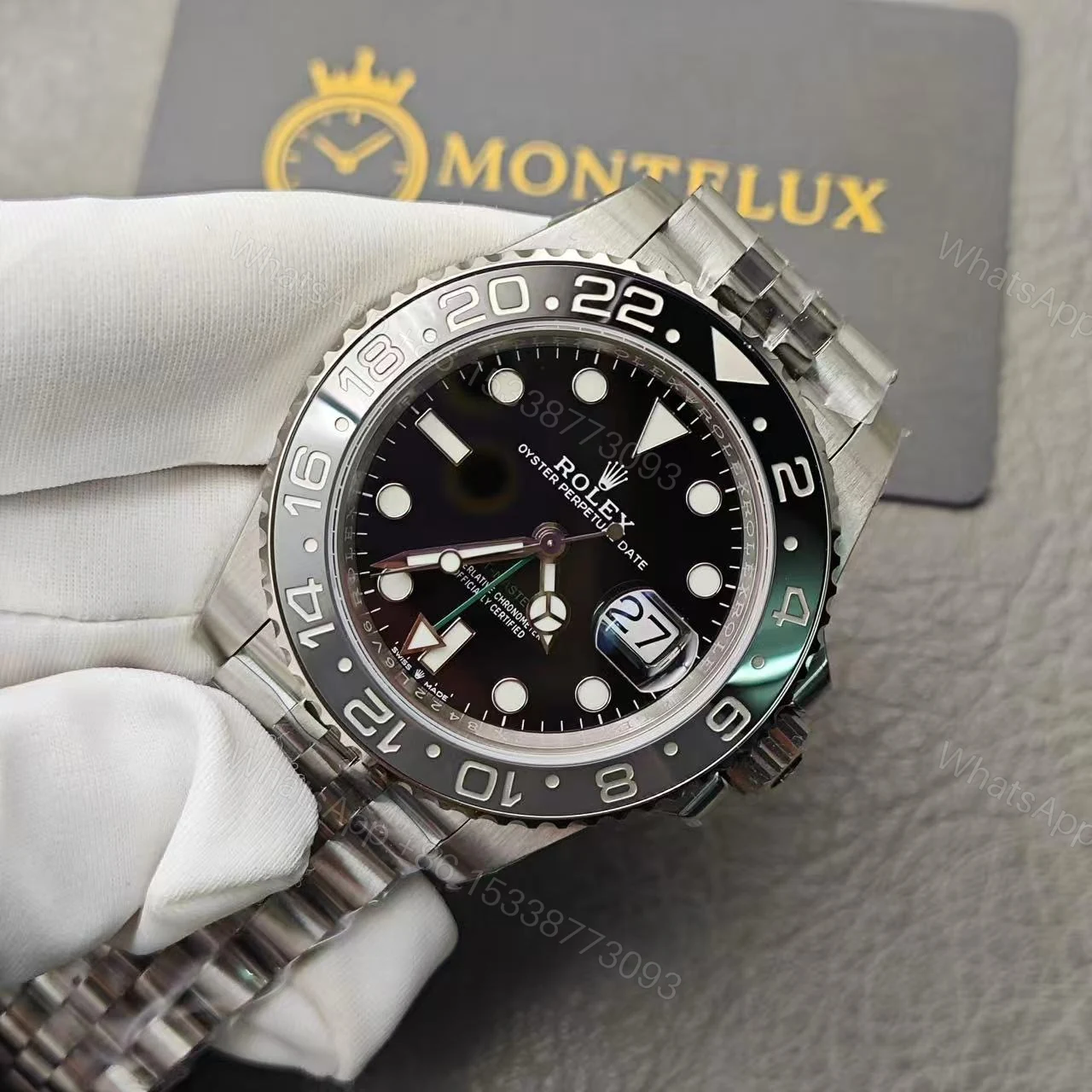 View 17 of Rolex Replica Clone Gmt master 2 2024 Bruce Wayne
