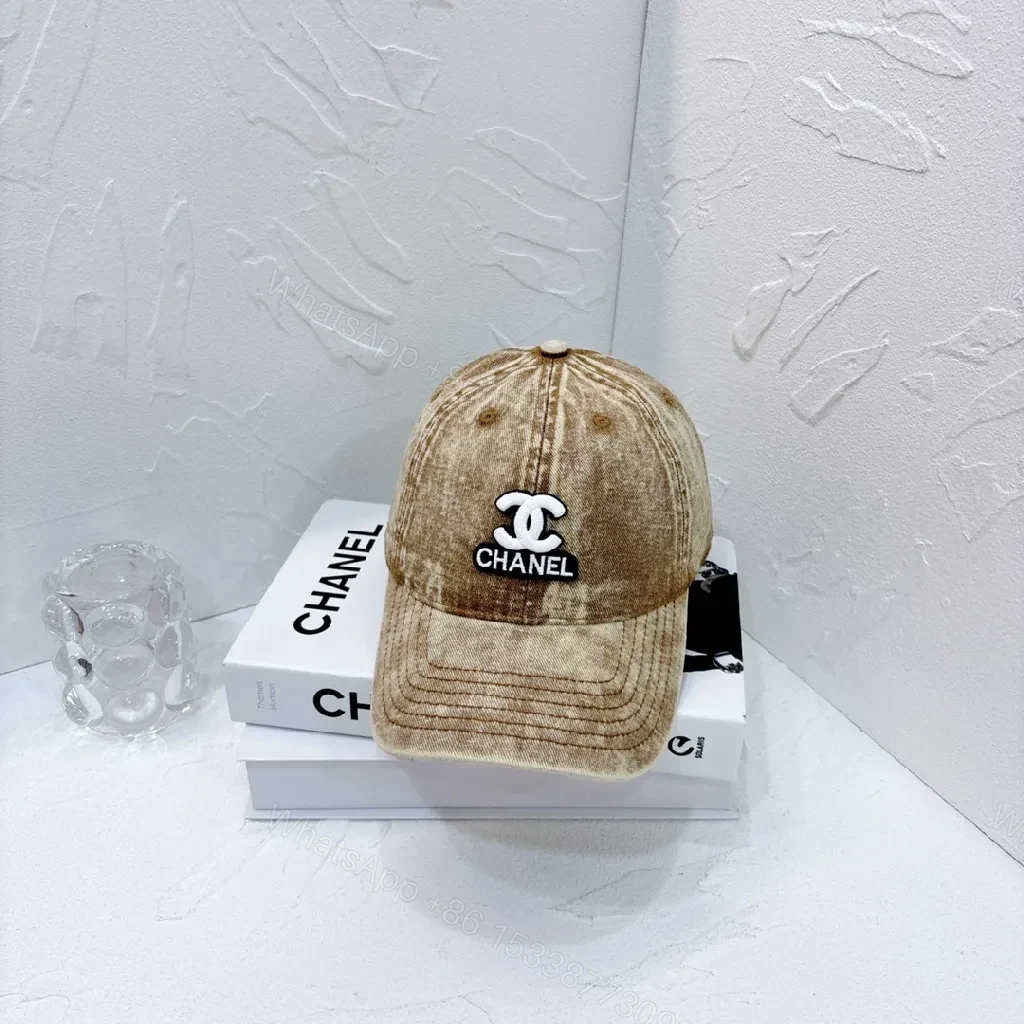 View 3 of Denim Chanel Emblem Cap â€” Modern Luxury, Effortless Presence