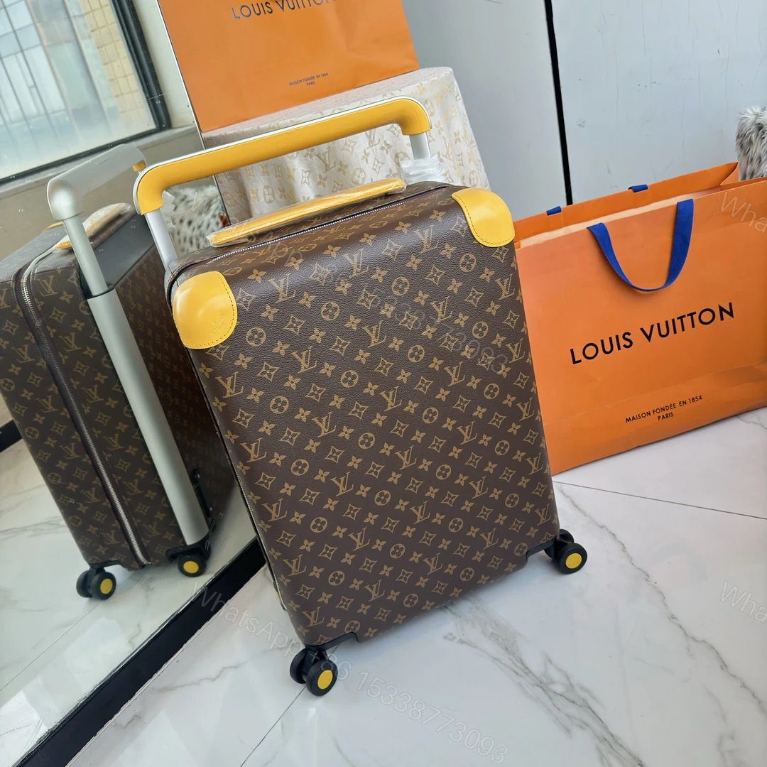 LV 高仿 黃色細節旅行箱 經典花紋 輕盈堅固 — view 1