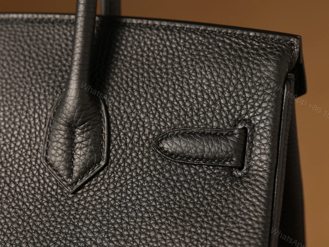 View 10 of 私人定訂製高仿HermesBirkin30黑金系列