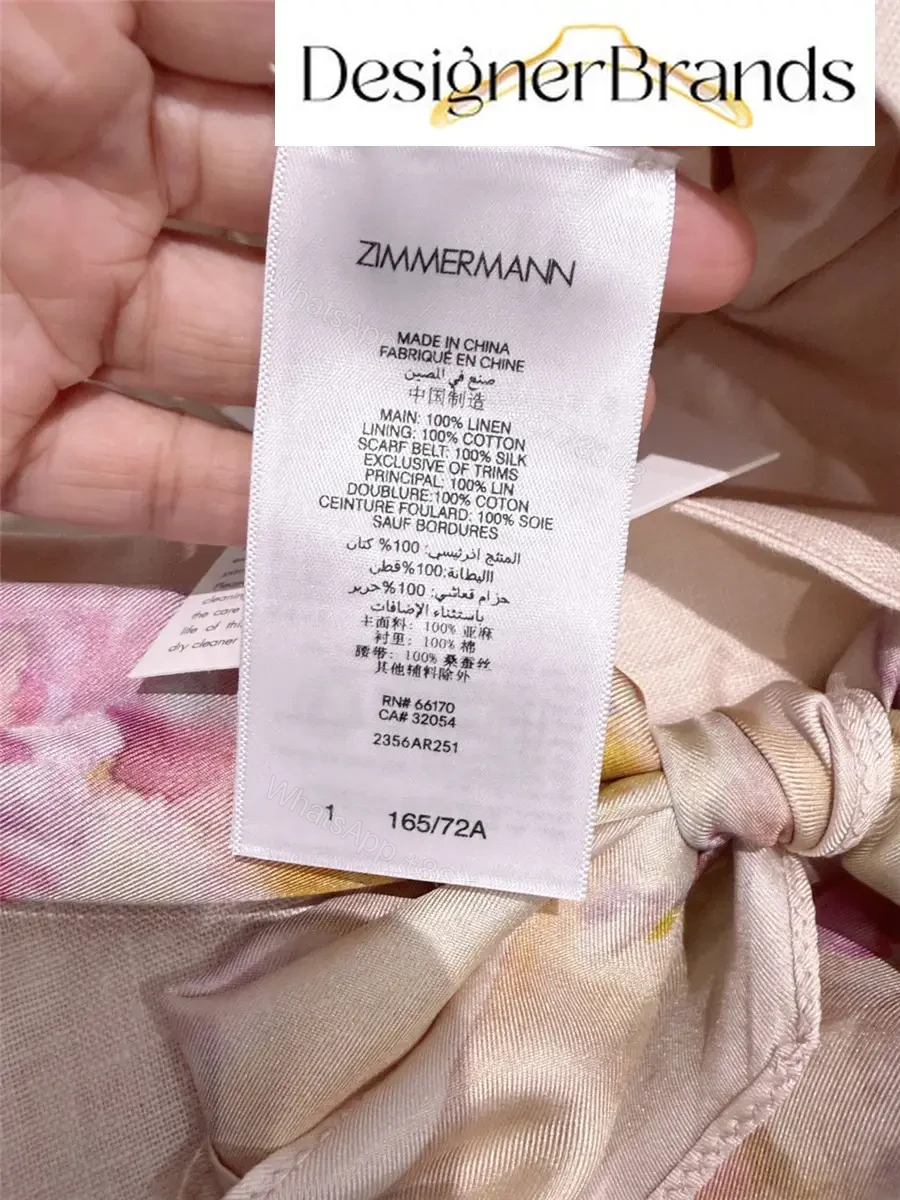 View 8 of Zimmermann Crush Tuck Floral Linen Shorts