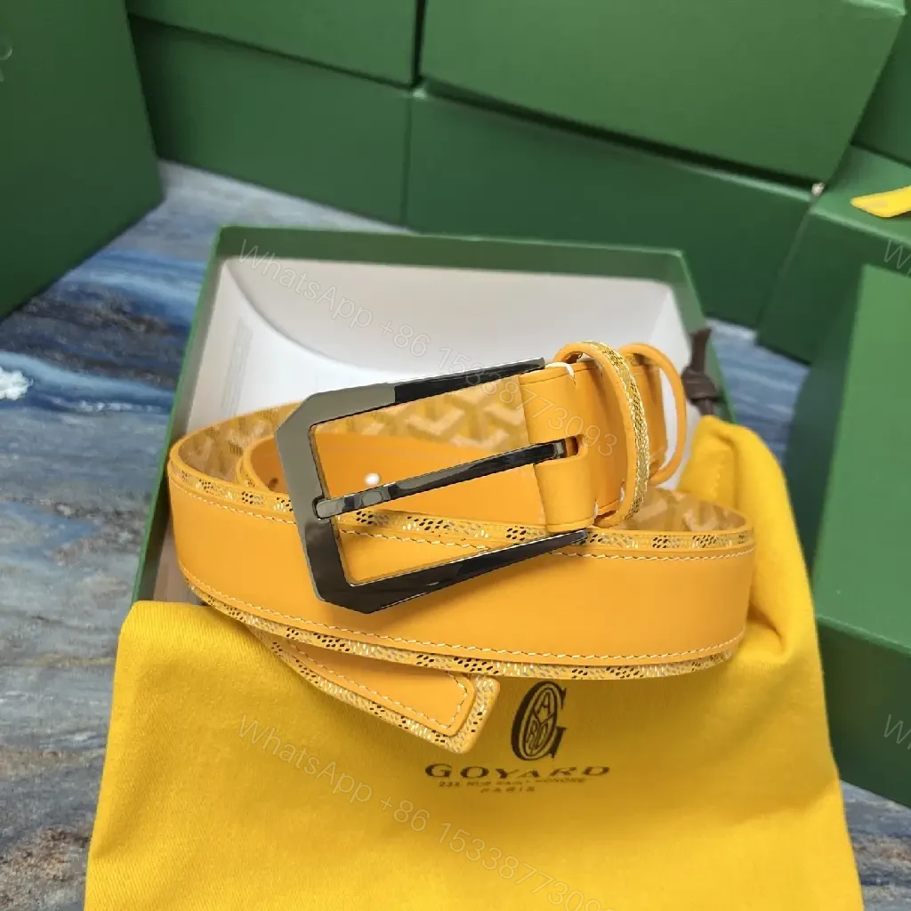 View 4 of Bold Goyard-Pattern Belt: Subtle Luxury, Everyday Impact