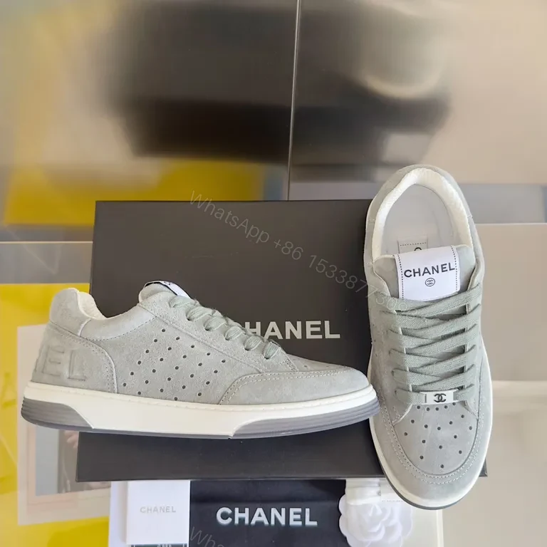 View 5 of Chanel-Inspired Luxury Low-Top Sneakers: Subtle Texture