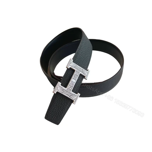 View 6 of HERMES TOUAREG LEATHER BELT BLACK 38MM