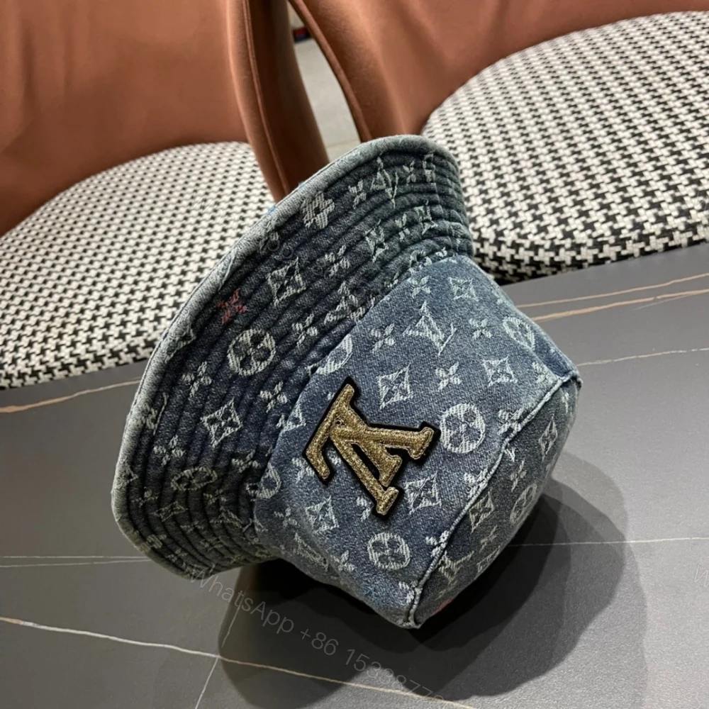 View 5 of LOUIS VUITTON MONOGRAM BUCKET LV LOGO DENIM BLUE