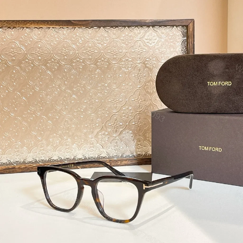 View 7 of Black Acetate Tom Ford Eyeglasses - Minimalist Luxury, Subtle Gold Details, All-Day Comfort, Premium frames