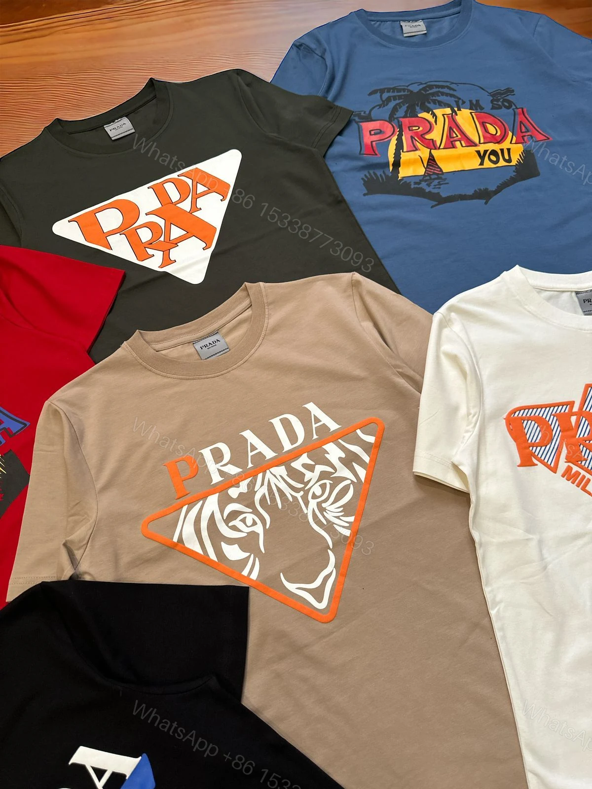 View 6 of FIRST COPY PRADA EXCLUSIVE COTTON LYCRA CREWS T-SHIRT