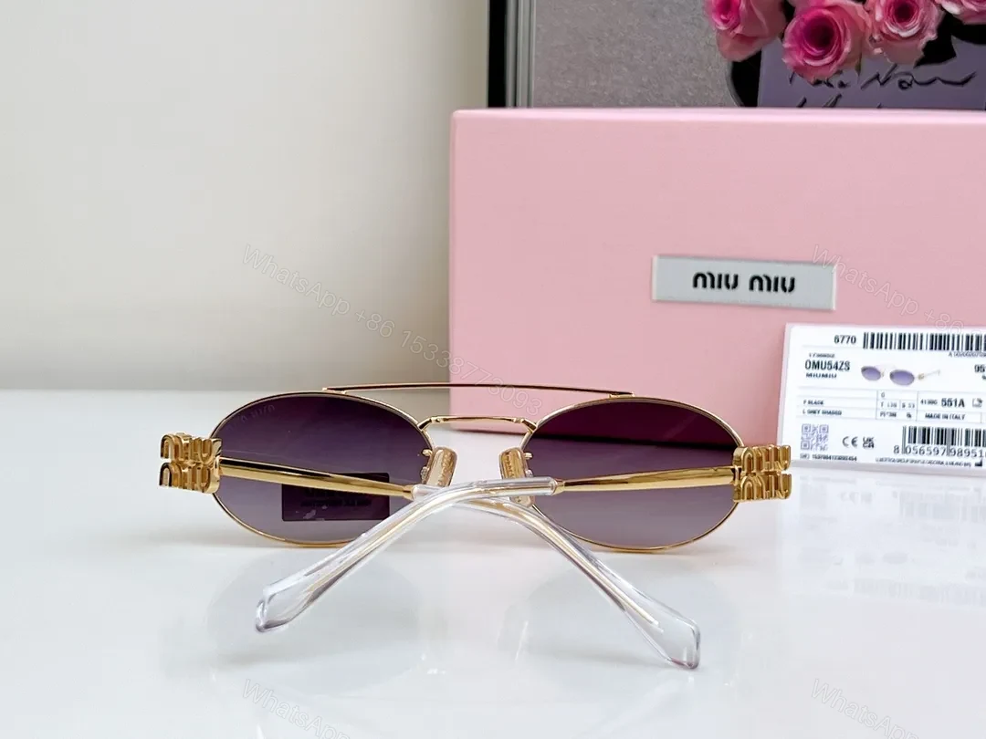 View 7 of Gold-Tone Round Sunglasses with Signature Hardware - Deluxe Eyewear