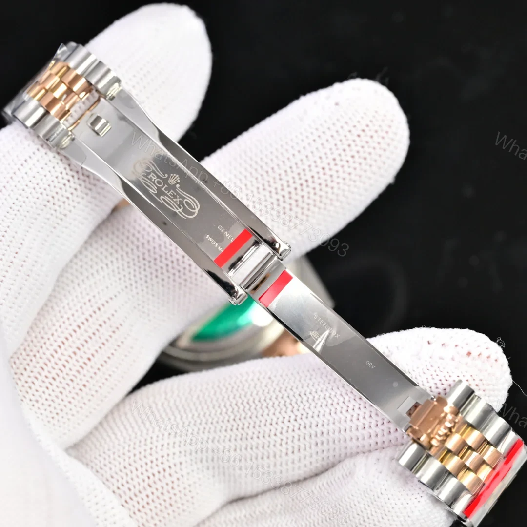 View 8 of Rolex Datejust 31 Stainless Steel Rose Gold Diamond Aubergine – Roman Dial Jubilee 278381RBR-0020