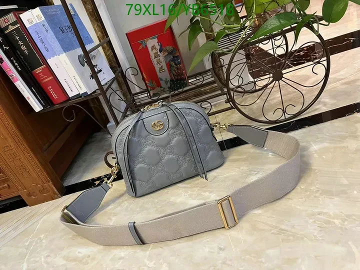 View 3 of Fake Gucci GG Matelassé Green Leather Bag PZK456
