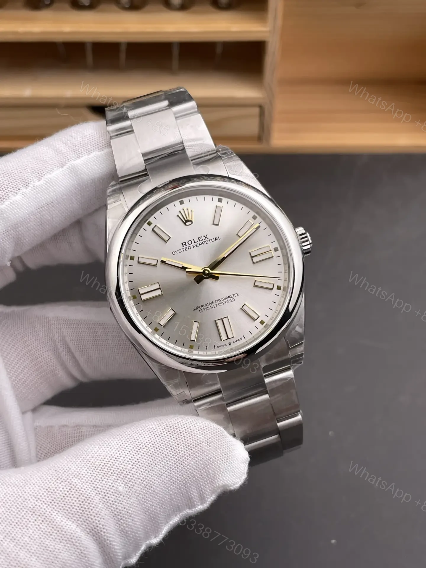 View 2 of Rolex Oyster Perpetual 41 134300 Silver Dial Watch 134300-0001