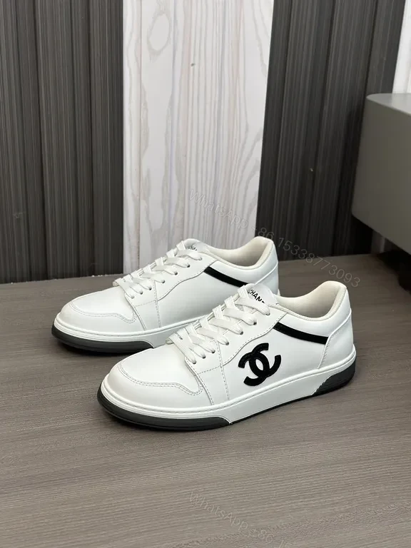 View 5 of White Leather Sneaker: Chanel-Inspired, Subtle Contrast, Luxury Comfort