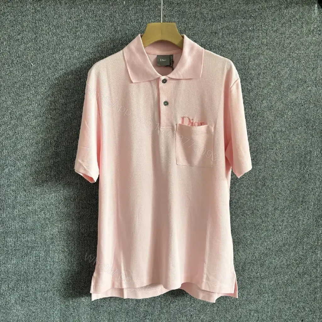 View 8 of Soft Pink Polo Cotton Blend – Subtle Monogram, Casual Luxury Polo