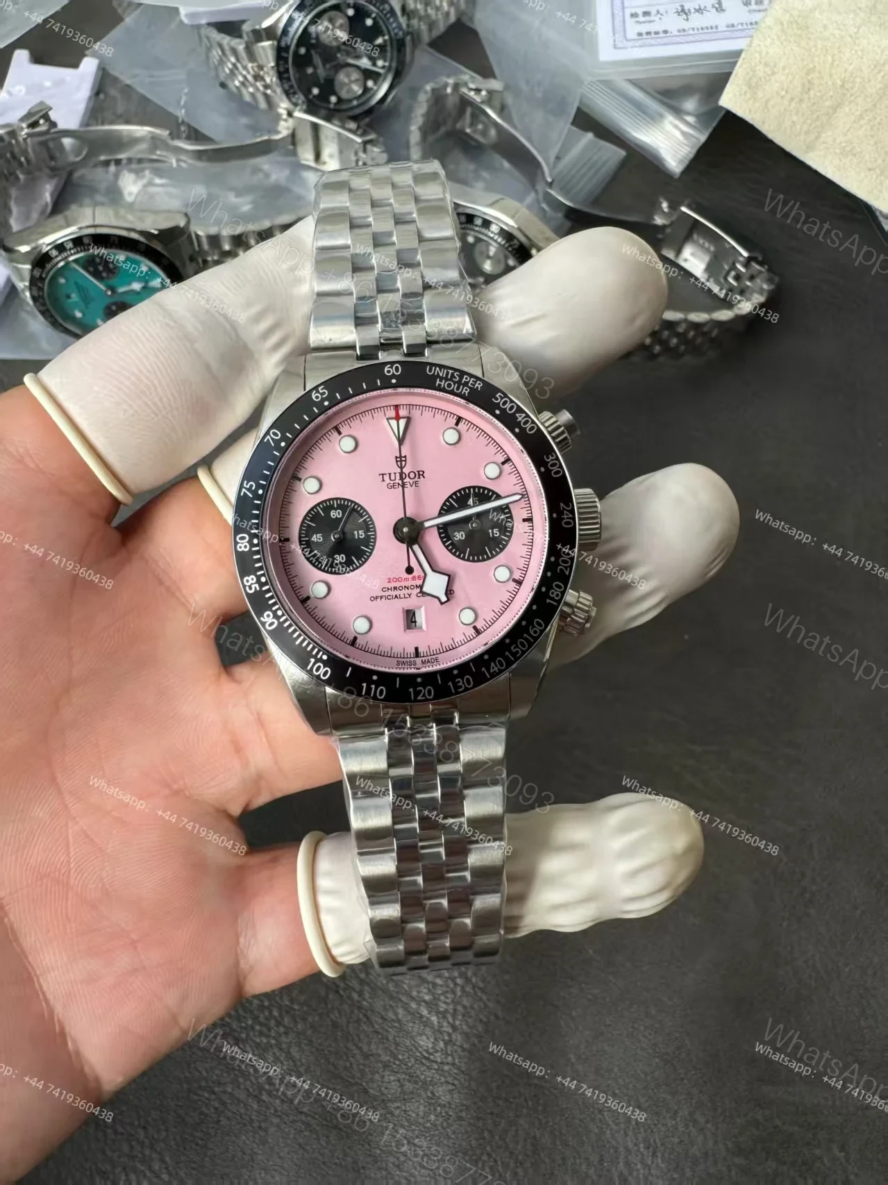 View 2 of Tudor Super Clone Black Bay Chronograph M79360N-0019 Pink Dial