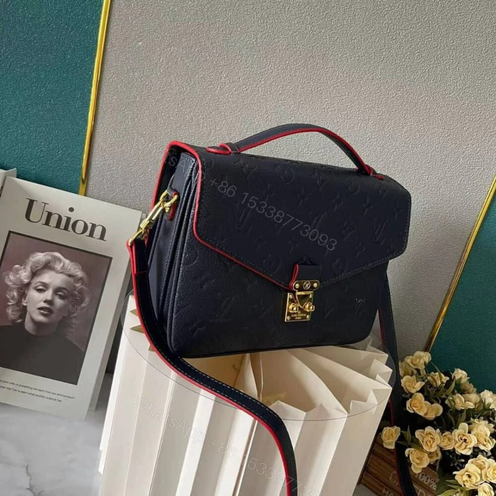 View 4 of Louis Vuitton Pochette Metis Dark Blue 25Cm M44071