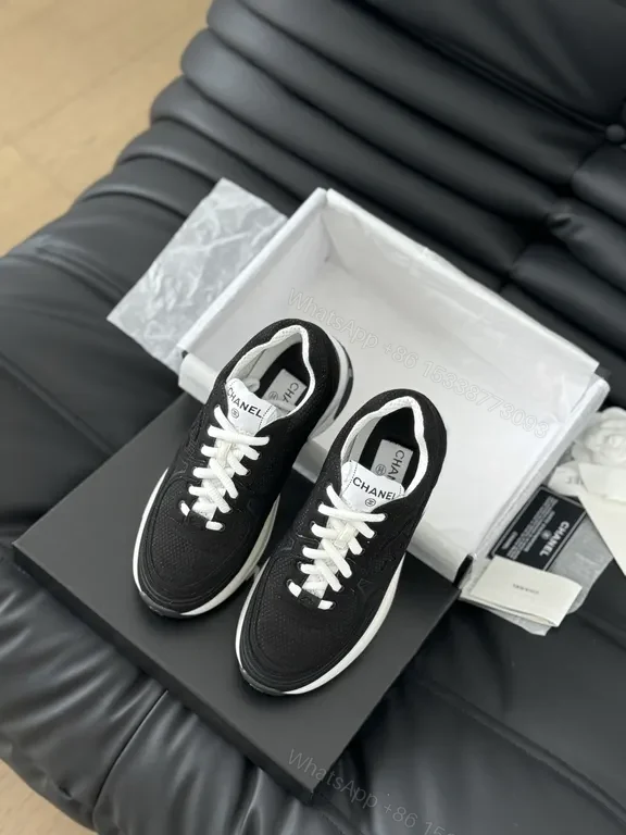 View 3 of Chanel-Inspired Comfort High-Tops: Luxe Minimal Sneakers