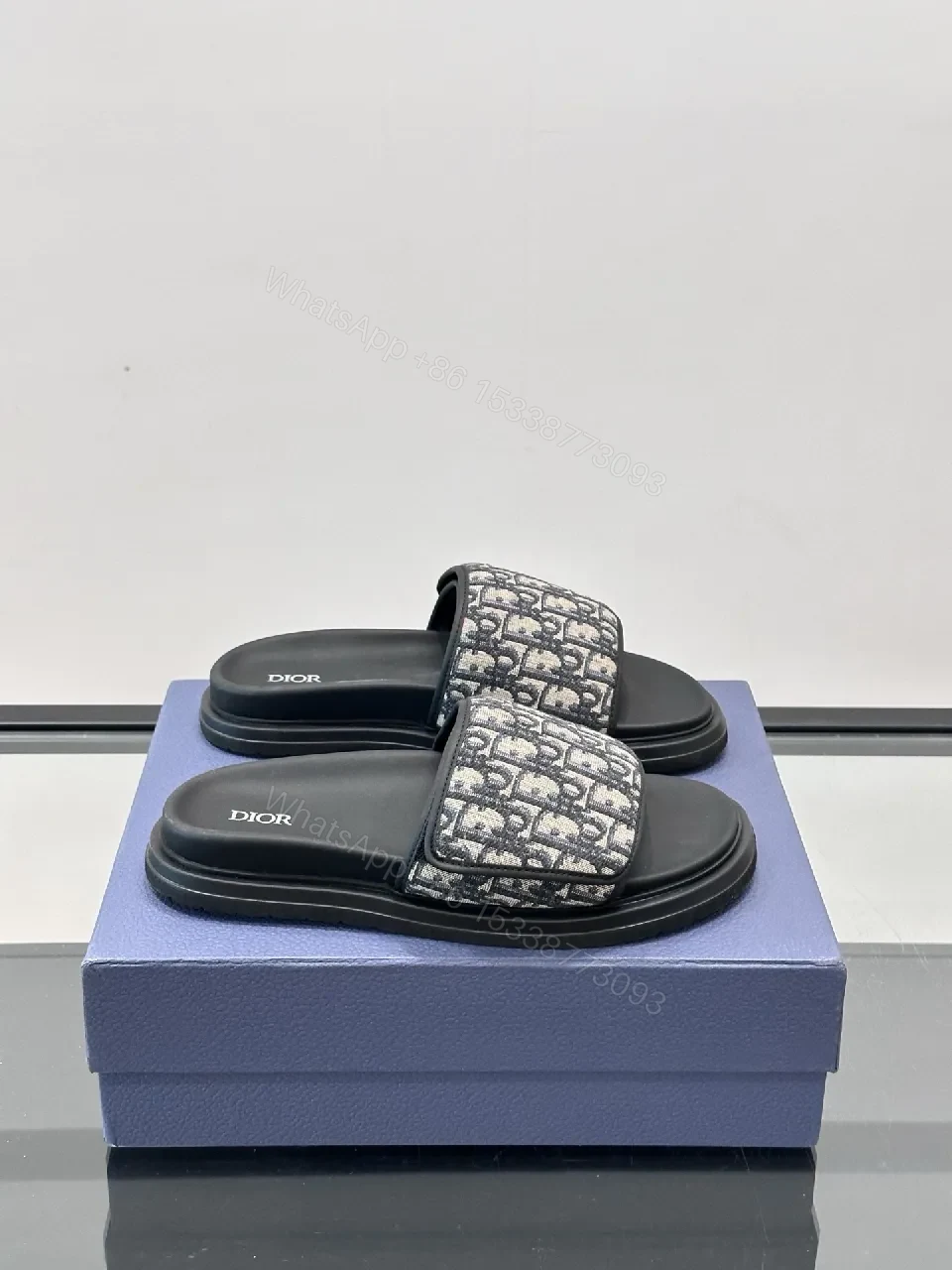 Patterned Weave Slip-Ons: Luxe Comfort Slides — view 1