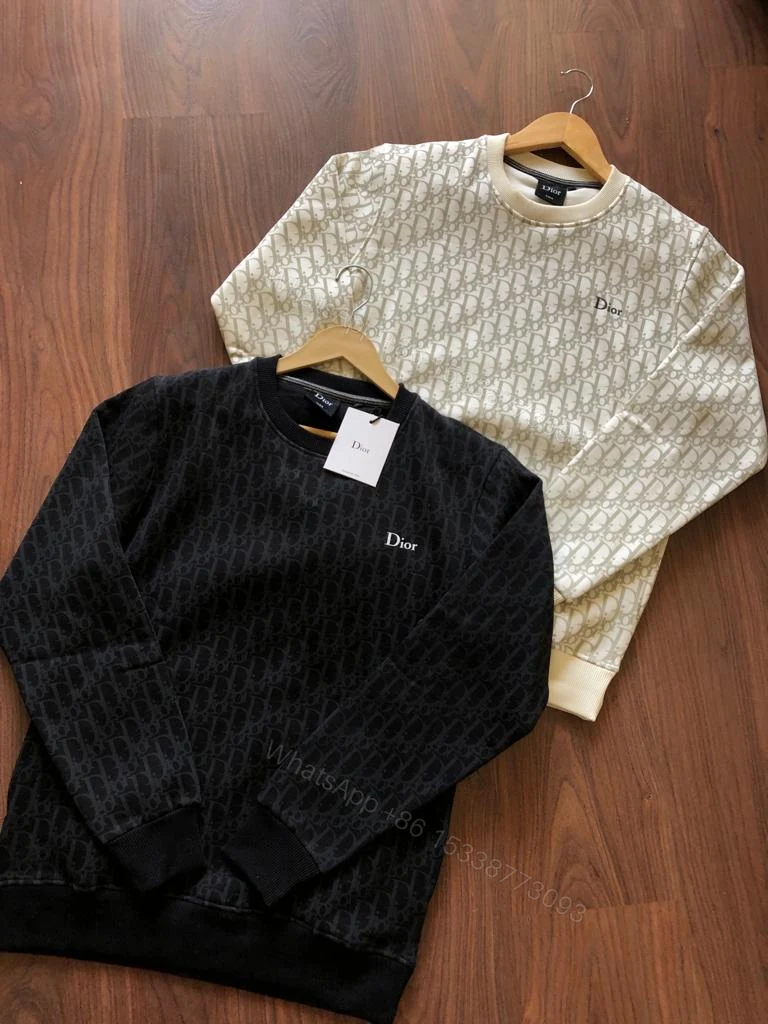 View 4 of FIRST COPY DIOR IMPORTED COTTON FLEECE ROUND NECK SWEATSHIRT
