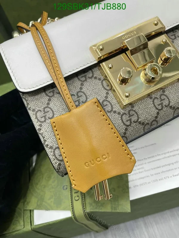 View 16 of Gucci Padlock Small Shoulder Bag Beige/Ebony made of GG Supreme Canvas OP487