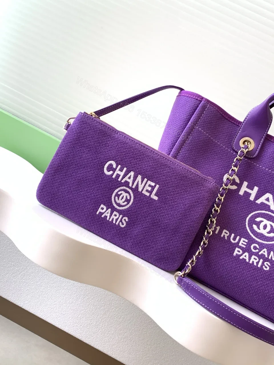 View 9 of Purple Canvas Tote: Luxe-Chic Everyday Carry Bag
