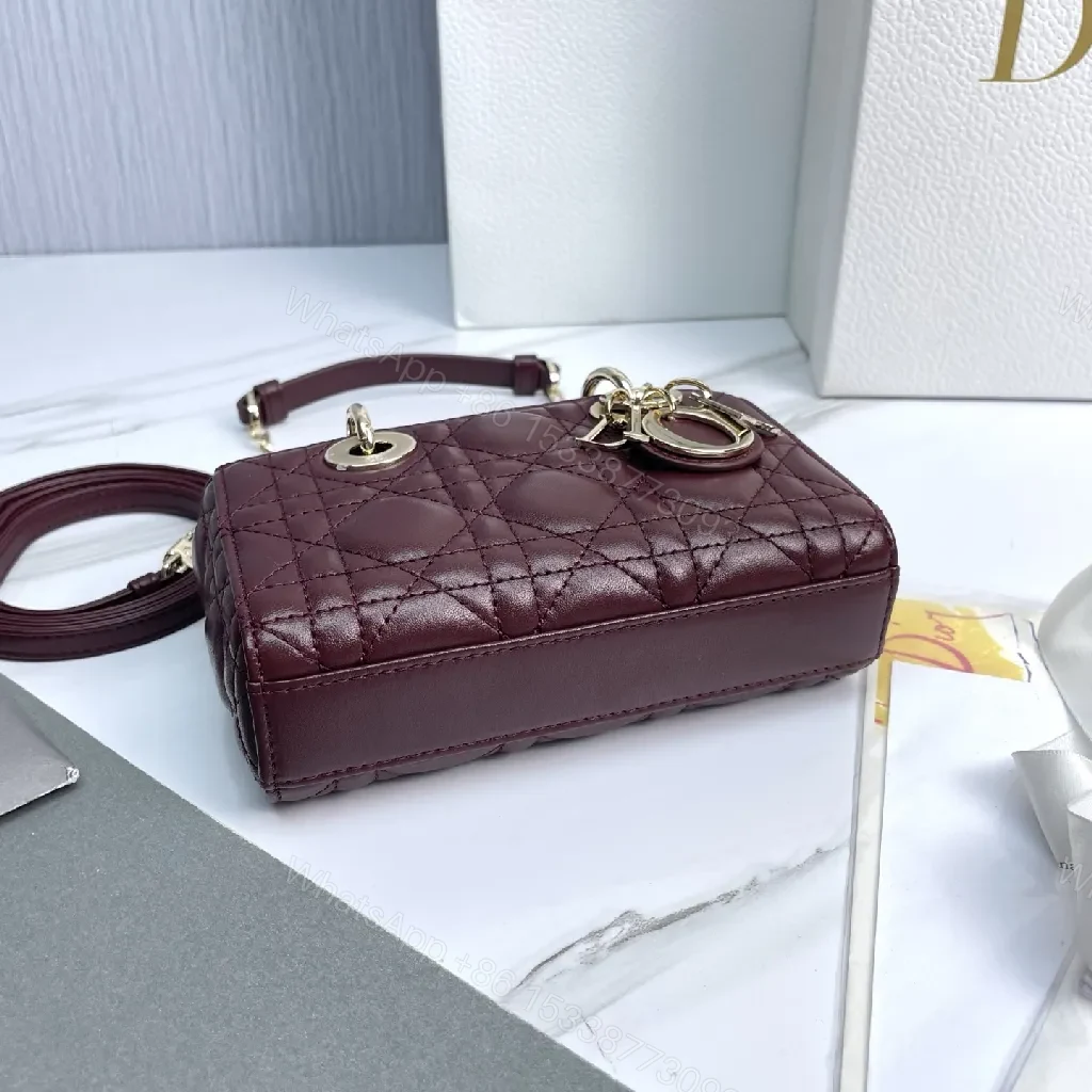 View 7 of Compact Velvet-Red Quilted Handbag: City Luxury-Grained Comfort