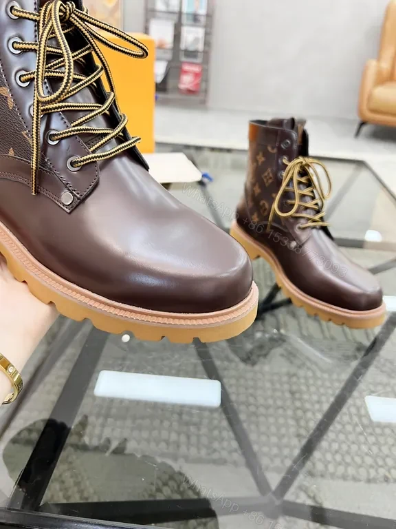 View 3 of Rich Leather Boots - Lux LV-Style, All-Season Comfort Boots