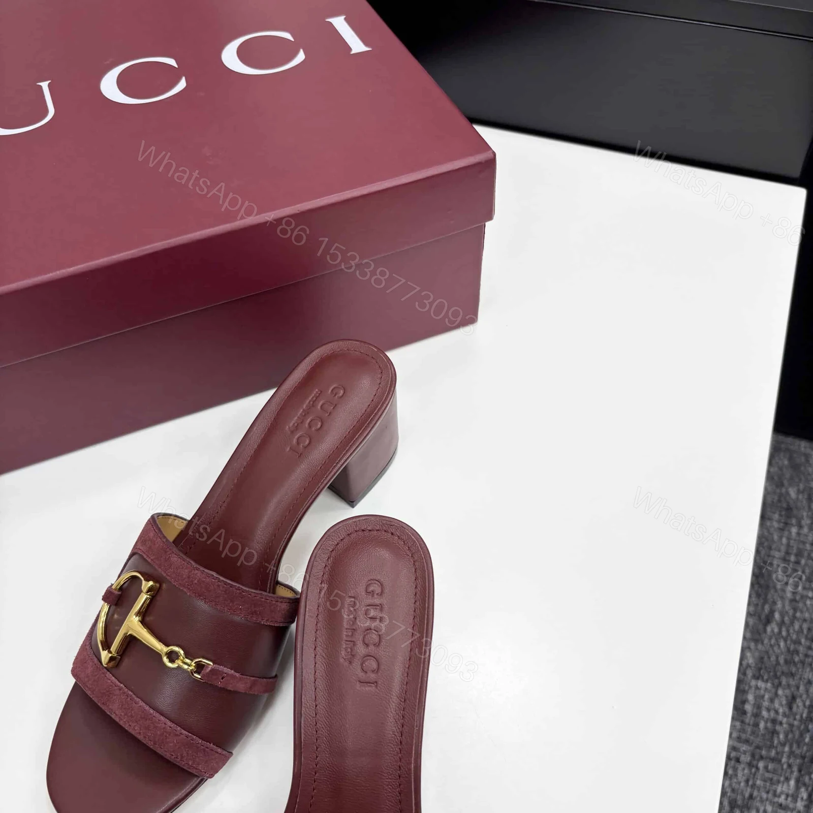 View 6 of GUCCI WOMEN’S SLIDE SANDAL WITH HORSEBIT ROSSO ANCORA RED 834421 AAEXM 6207