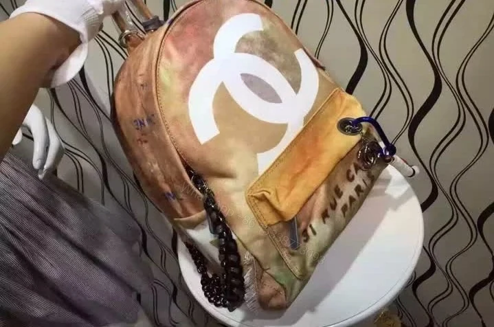 View 3 of Chanel Replica Graffiti Art School Backpack
