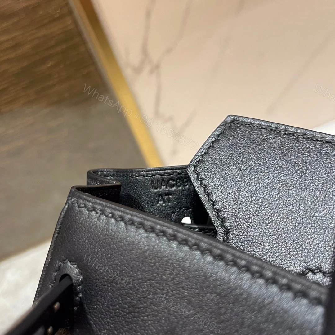 View 7 of HEMRES BIRKIN 30CM BLACK SWIFT LEATHER GOLD HARDWARE