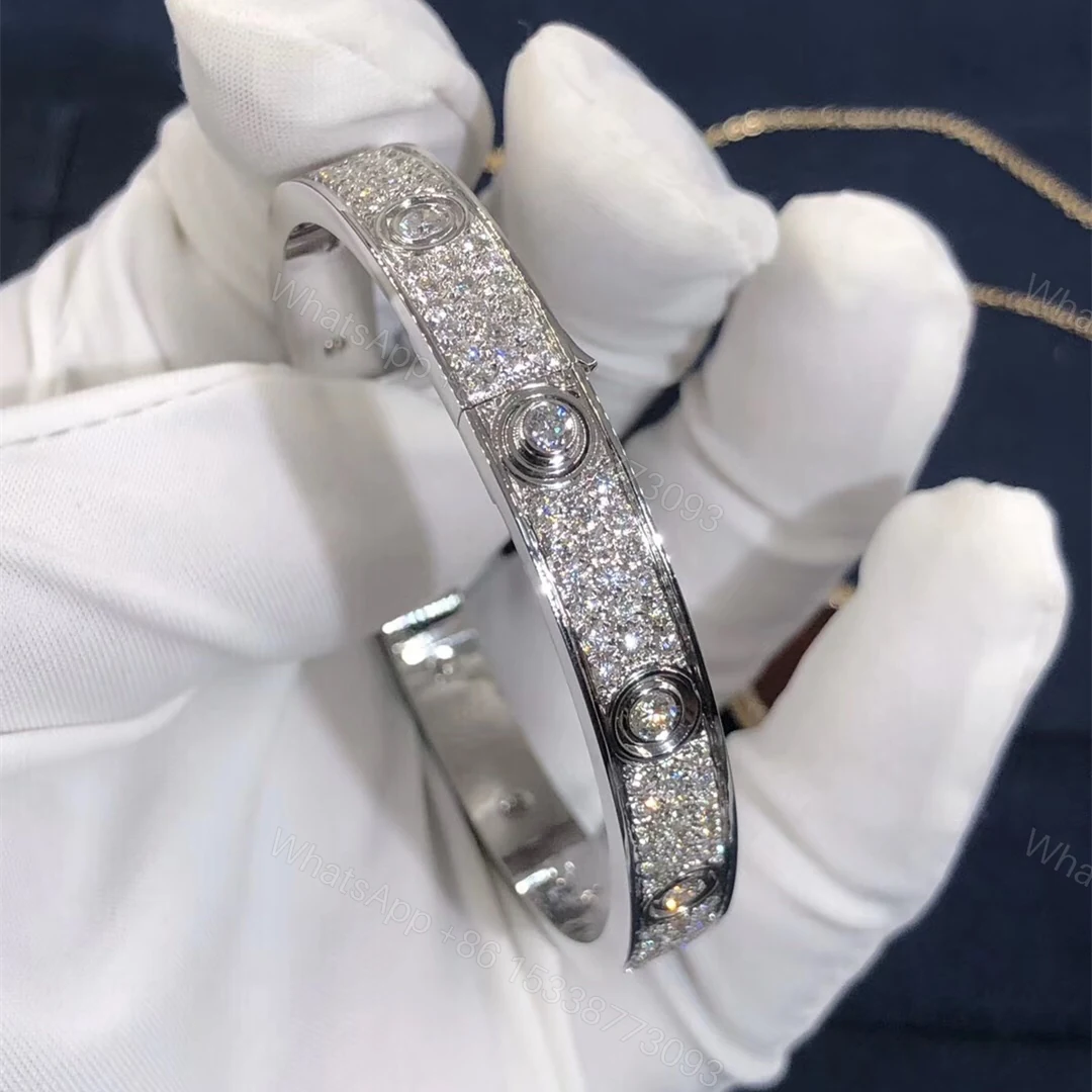 View 5 of Cartier Love Bracelet, full paved diamonds