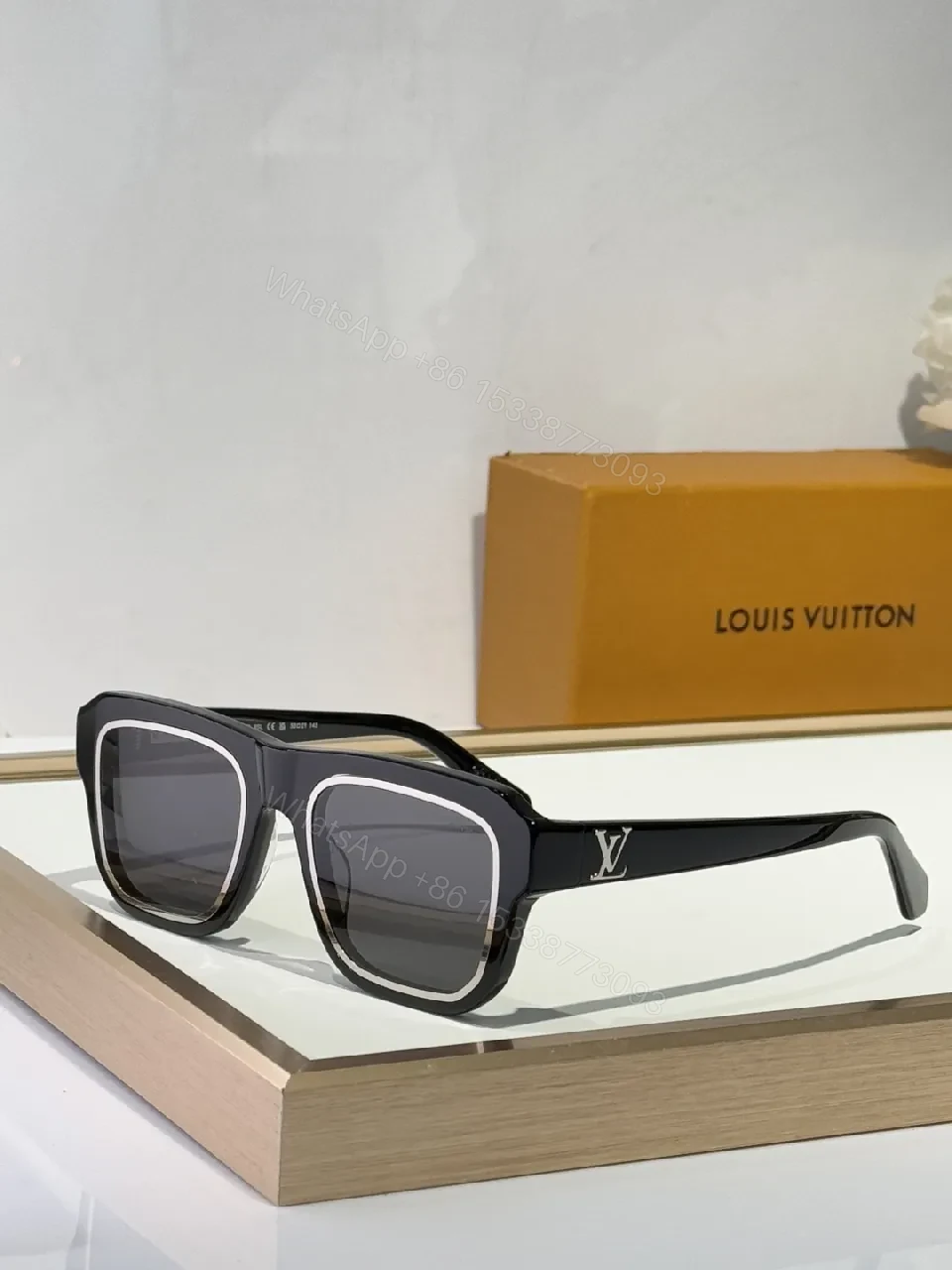 View 6 of Bold Acetate Sunglasses Square Luxe UV400 Polarized