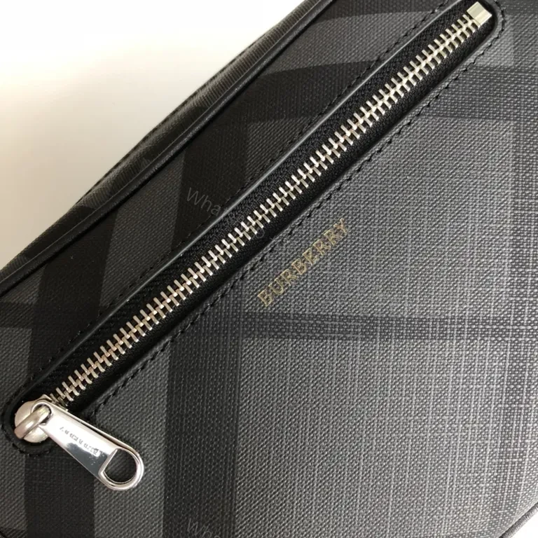 View 8 of Black Coated-Canvas Burberry Crossbody: Minimal Luxury Bag
