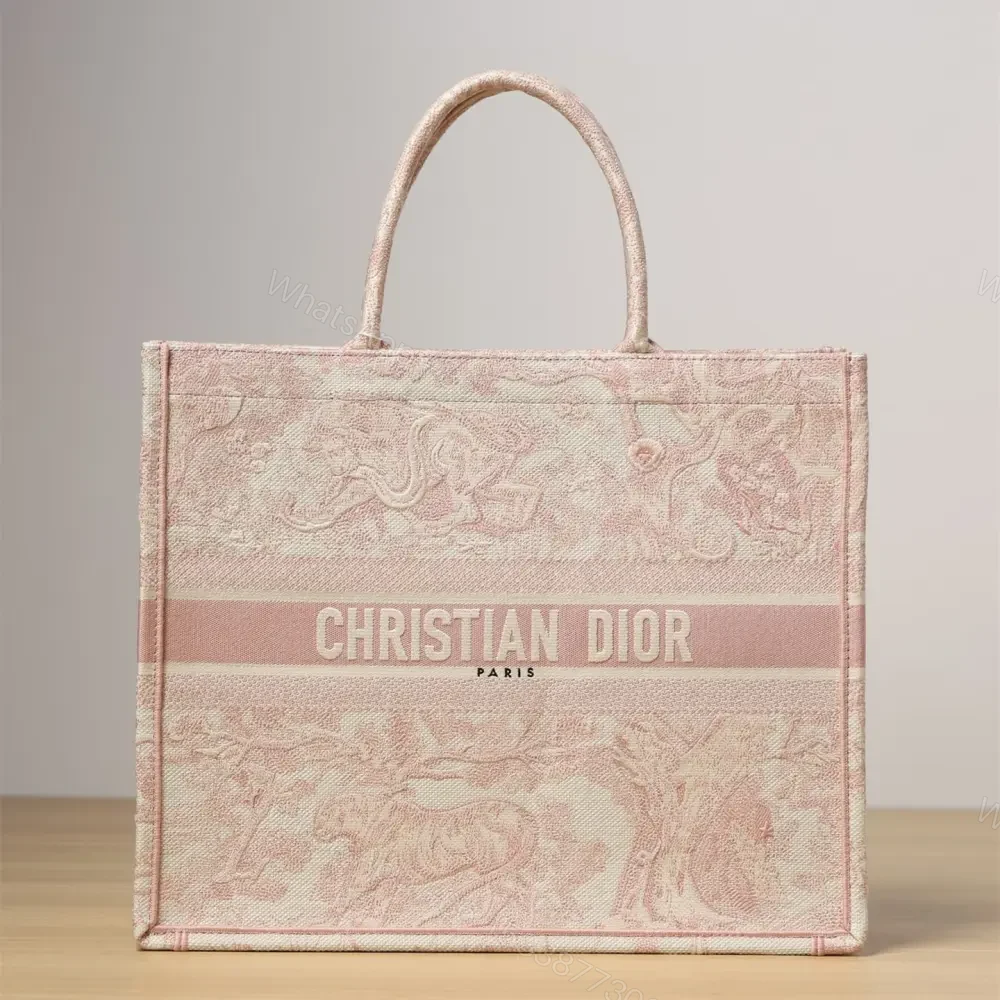 高仿Dior*BookTote系列粉色茹伊L手袋 — view 1