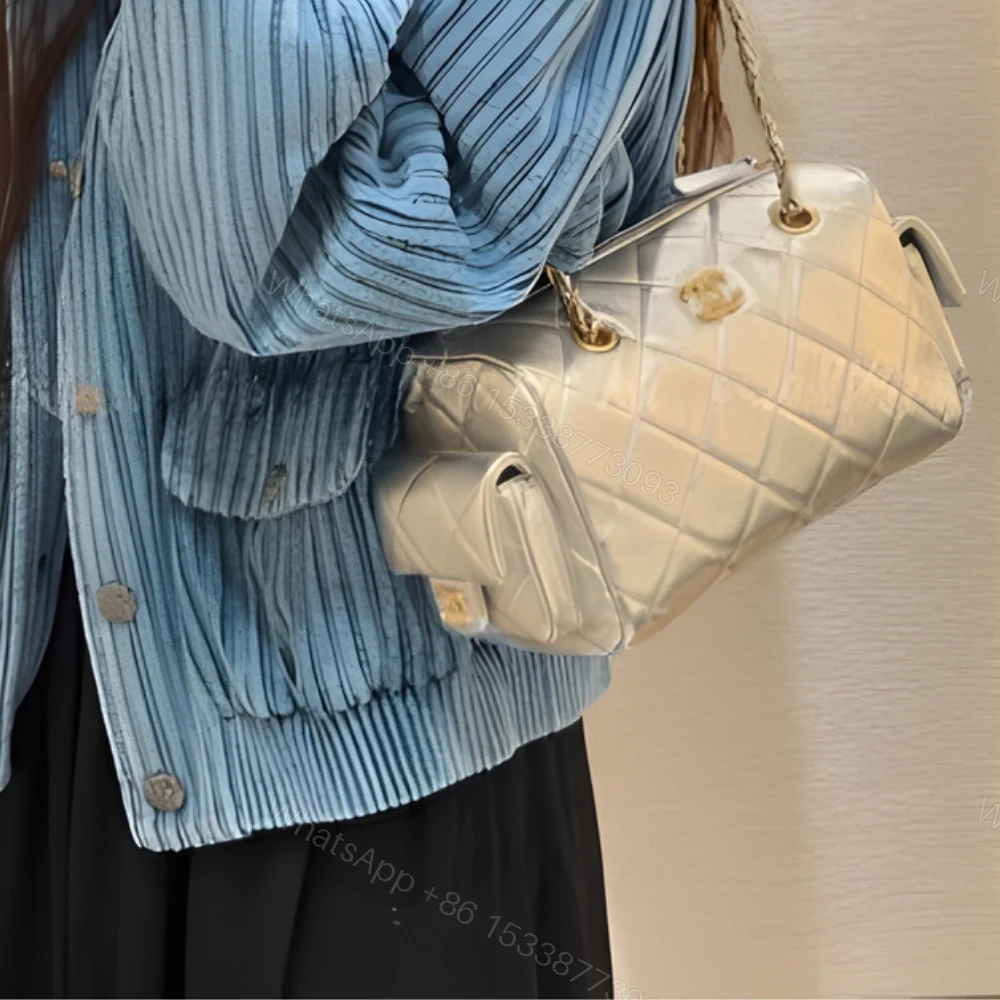 View 9 of Chanel Small Bowling Bag Light Beige 25Cm