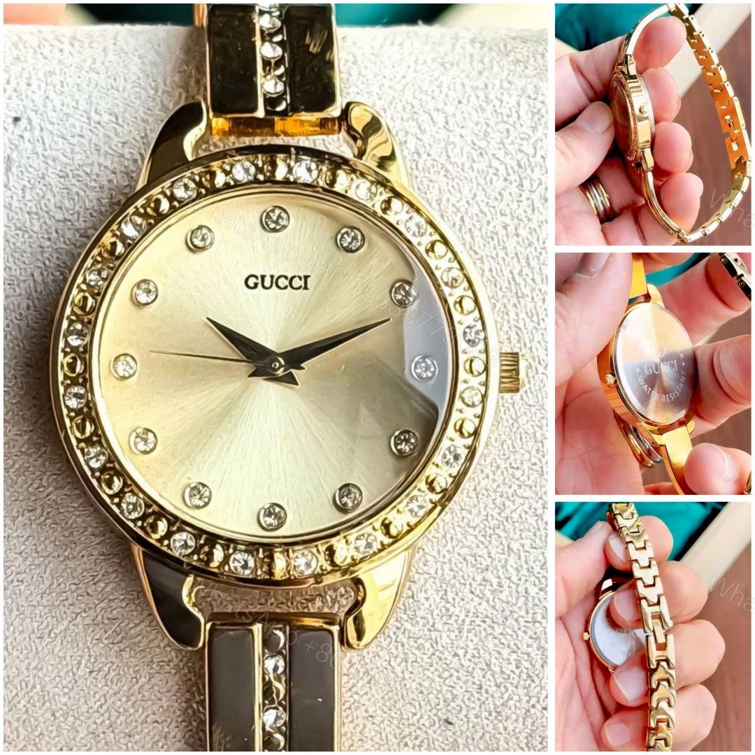 View 2 of First Copy Gucci Ladies Japan Movement Gold To Gold Dial Watch For Women