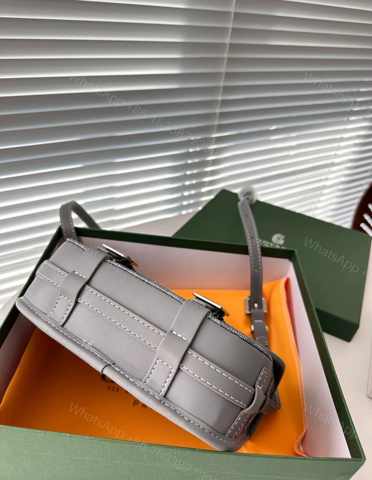 View 4 of GOYARD GOYARDINE BELVEDERE PM MESSENGER BAG GREY 21CM