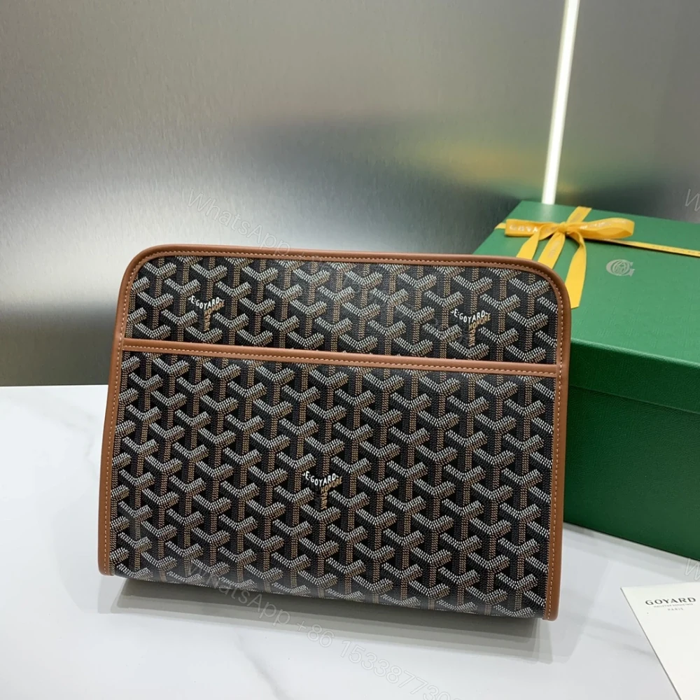 高仿Goyard*JOUVEM2多功能洗漱手拿包棕色大號免檢版 — view 1