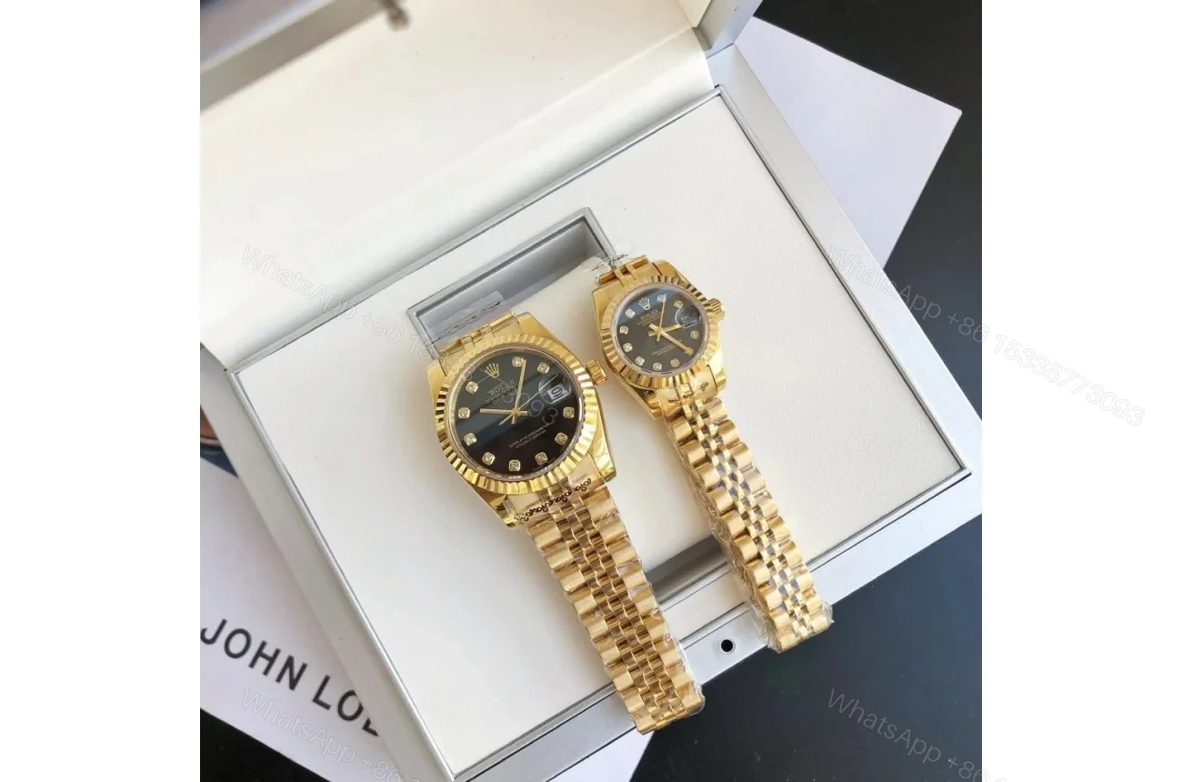 View 4 of Replica Rolex Datejust RG/RG Jub Black/Dial 36/28 mm