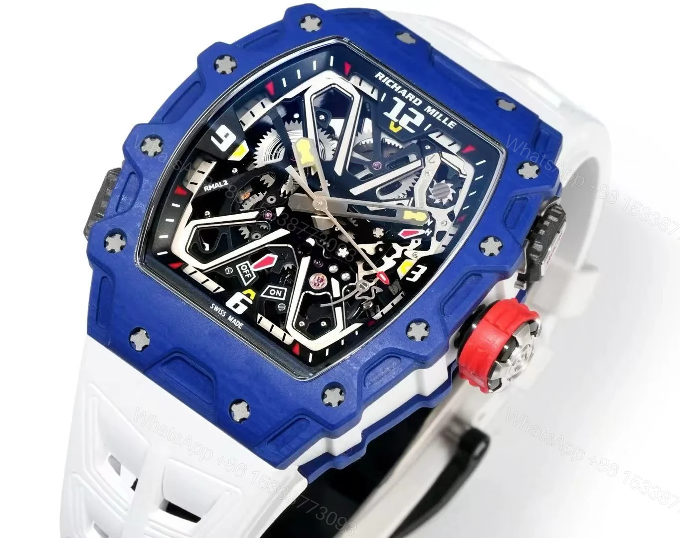 View 2 of Richard Mille RM35-03 Automatic Skeleton Watch Carbon NTPT Quartz Carbon Fiber Slim 13.5MM Case Integrated Movement Premium Edition RM35-03-NTPT-QCF-A35