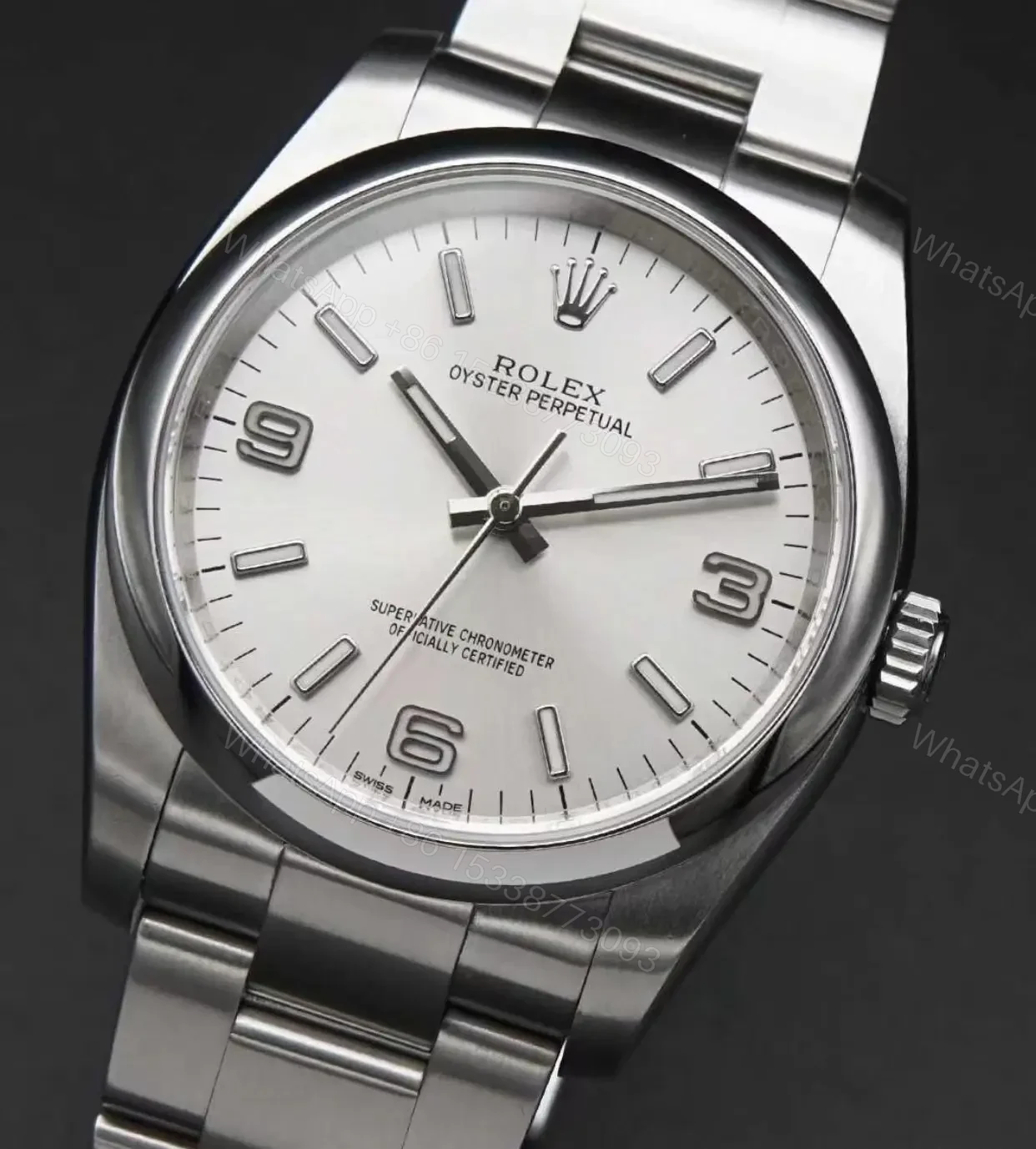 Rolex Oyster Perpetual 36 Silver New Stainless Steel Bracelet Stunning 116000-0012 — view 1