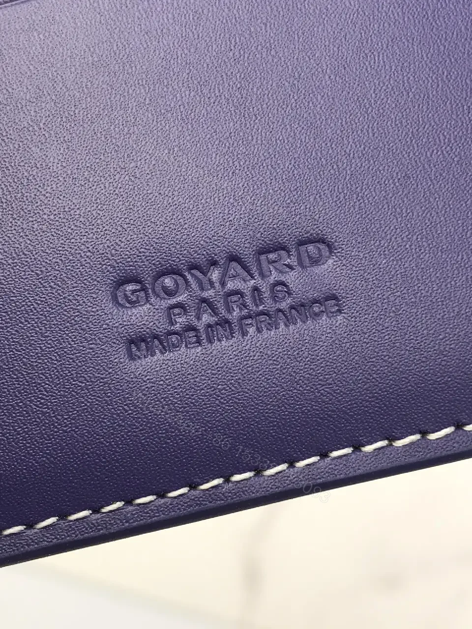 View 7 of Blue Card Geometric Pattern Vertical with GOYARD Branding