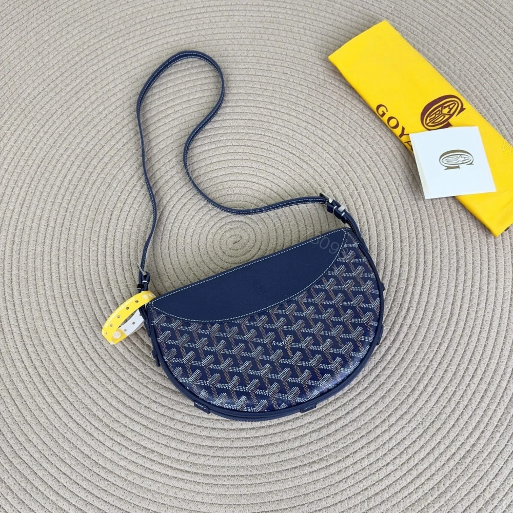 View 6 of 高仿Goyard*12CL12P單肩半月包深藍免檢版