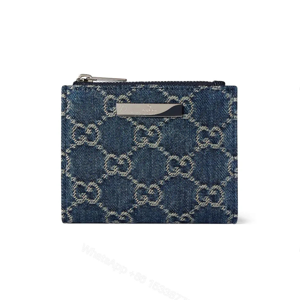 Gucci高仿牛仔GG老花拉鍊零錢包女士款小巧時尚百搭精品卡包 — view 1