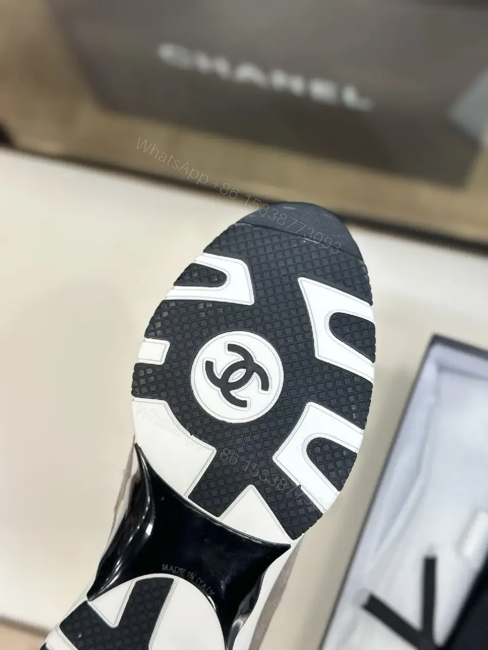 View 3 of Chic High-Top Sneakers: Mixed Texture Luxury Comfort