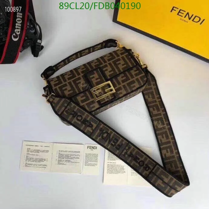 View 7 of Fendi Lookalike Baguette Brown Bag FDB0402 – Elegant Cloth Design