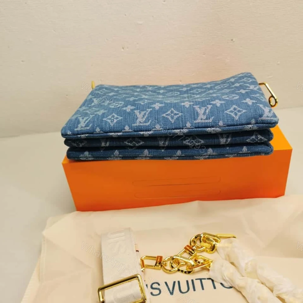 View 4 of Louis Vuitton Coussin PM Bag Denim Blue 26Cm M24564