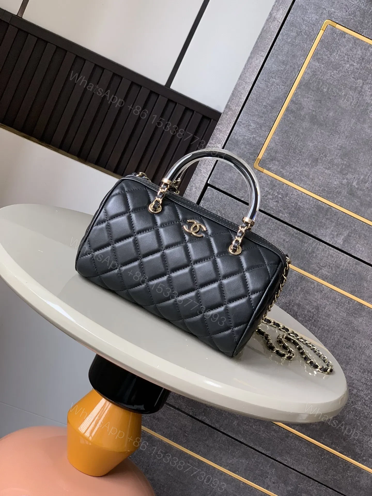 View 2 of Chanel Matelasse Black Shoulder Bag Leather