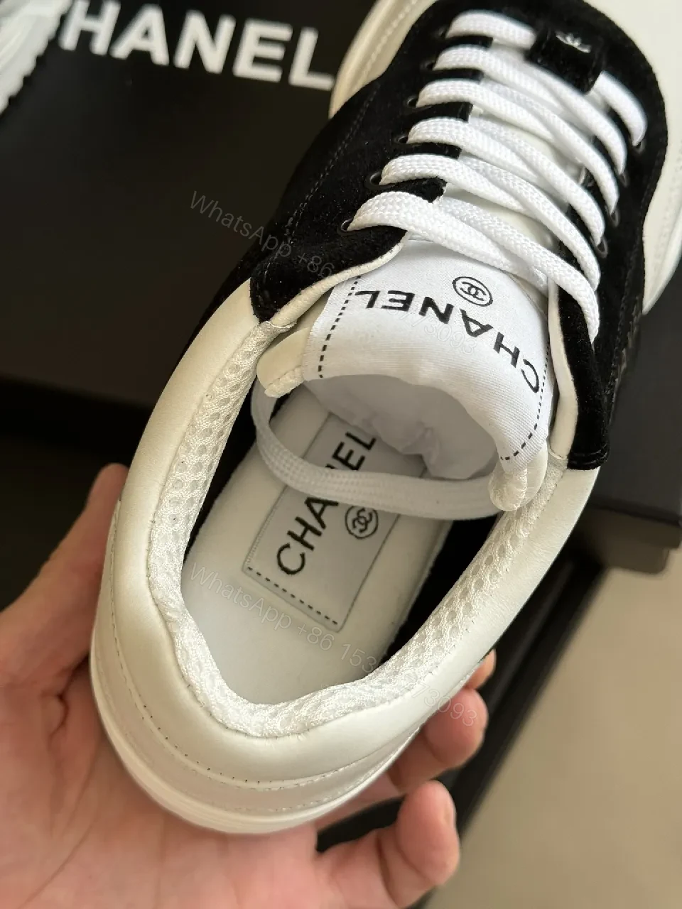 View 7 of Monochrome Leather Sneaker: Refined Comfort & Contrast