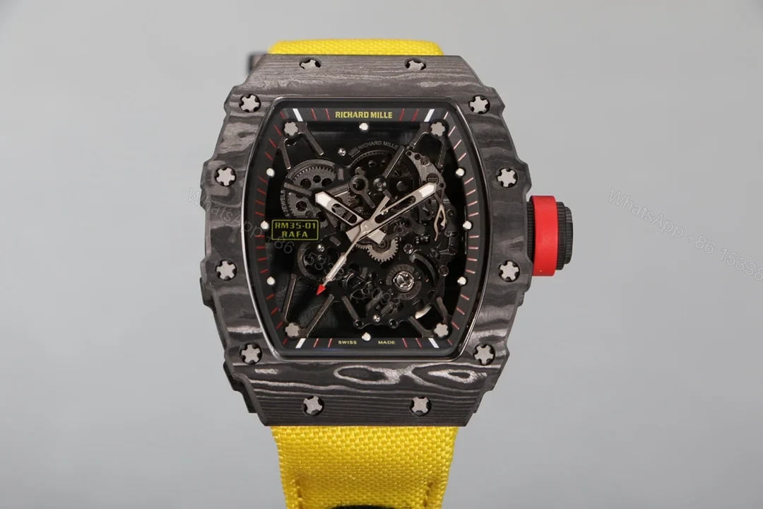 View 4 of Richard Mille RM35-01 NTPT Carbon Fiber RMUL3 Yellow Strap Watch RM35-01-CF-YELLOW