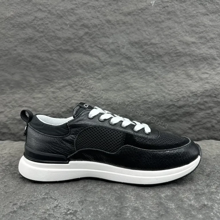 View 9 of Chanel-Inspired Trainer: Luxe Black Leather, Everyday Comfort